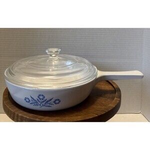 Vtg. Corning Ware, 6.5" Skillet, and Lid, 6.5" W x 10.25" w/Handle.